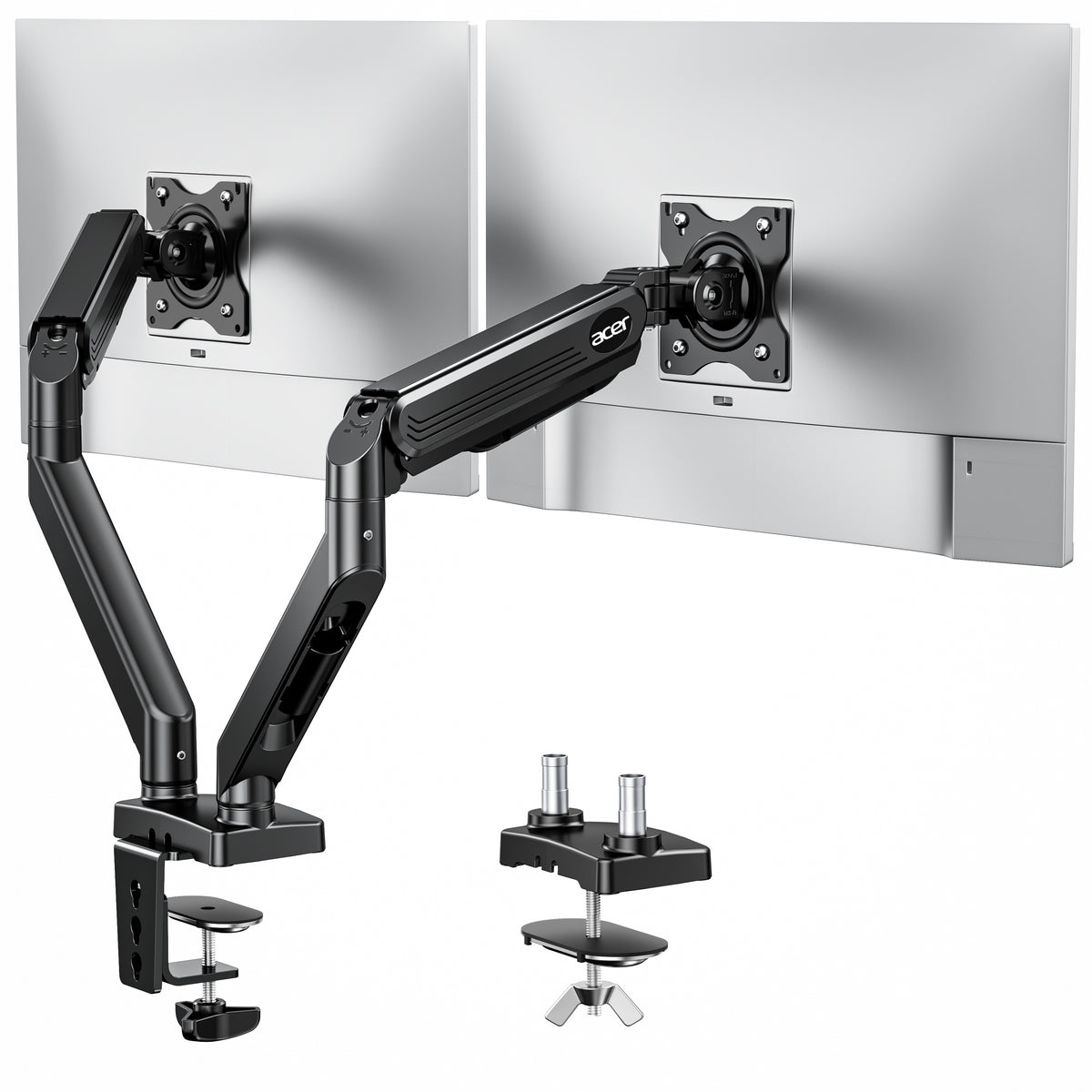 Acer Dual Monitor Arm for 17–32" Monitors | Gas Spring VESA Desk Mount