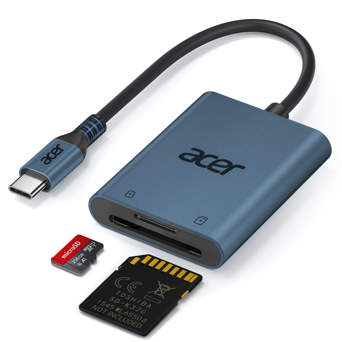 Acer USB-C 5Gbps Dual-Slot Aluminum SD Card Reader