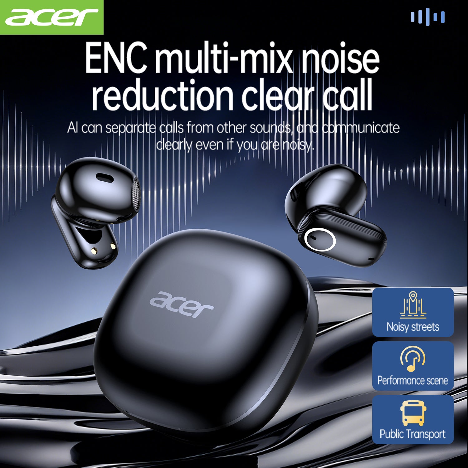 Acer OHR501 Wireless Earbuds 2025 New Mini Invisible Sleep Headset