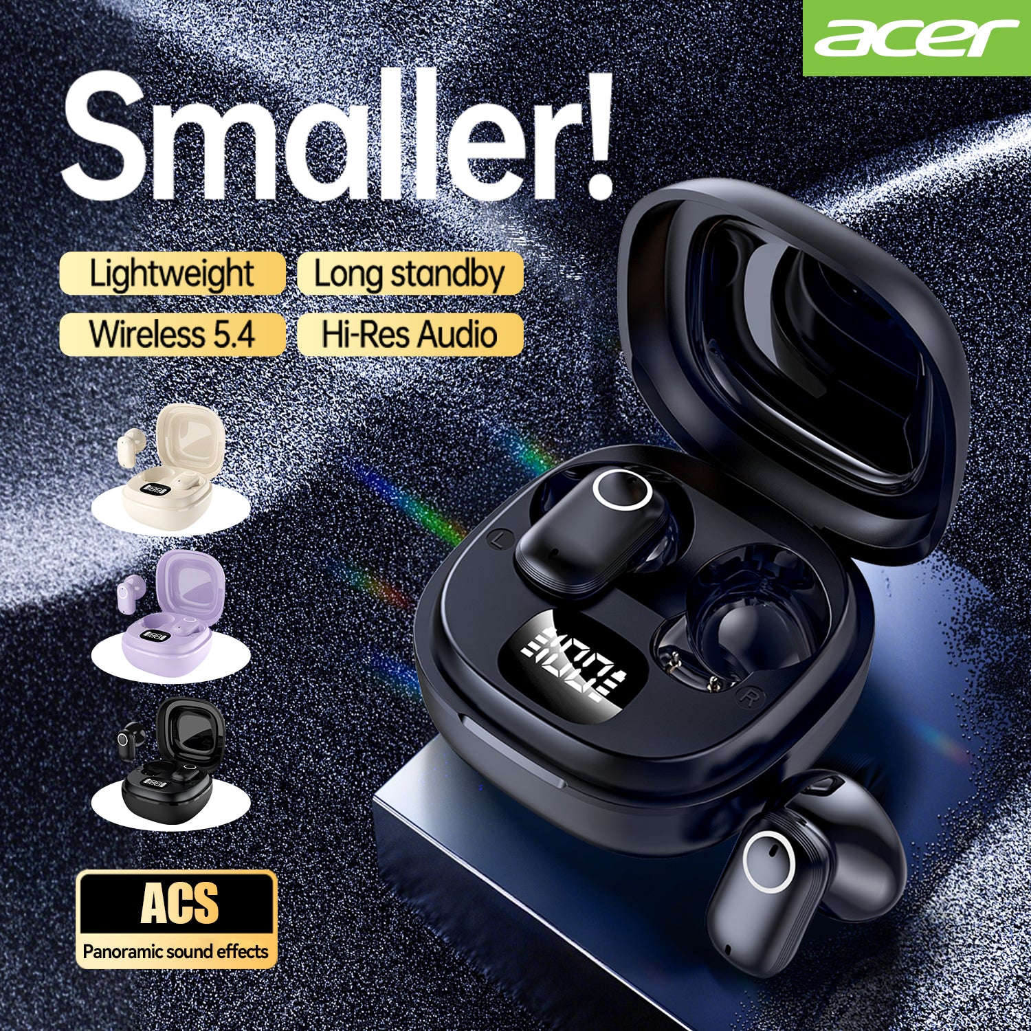 Acer OHR501 Wireless Earbuds 2025 New Mini Invisible Sleep Headset