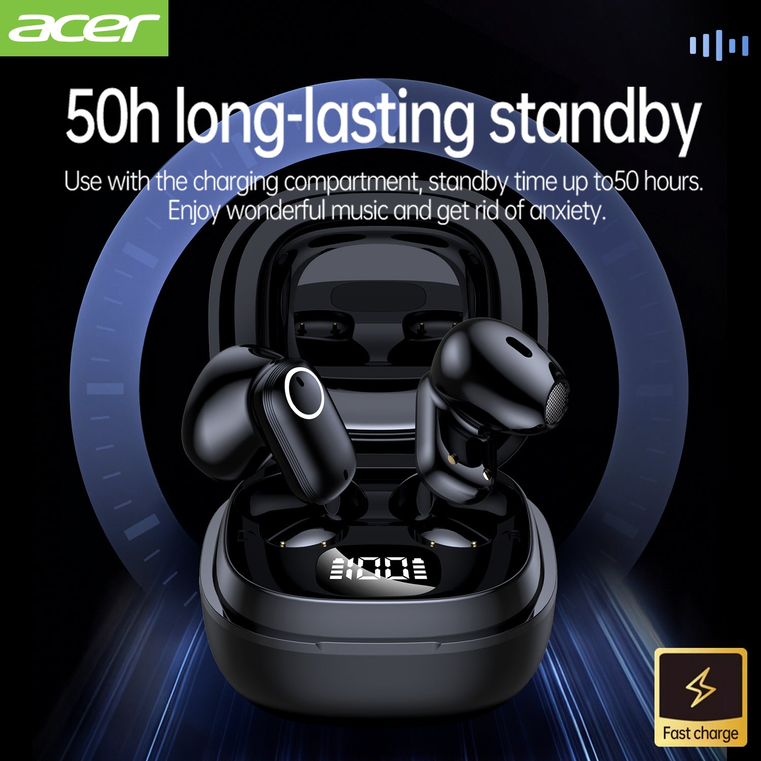 Acer OHR501 Wireless Earbuds 2025 New Mini Invisible Sleep Headset
