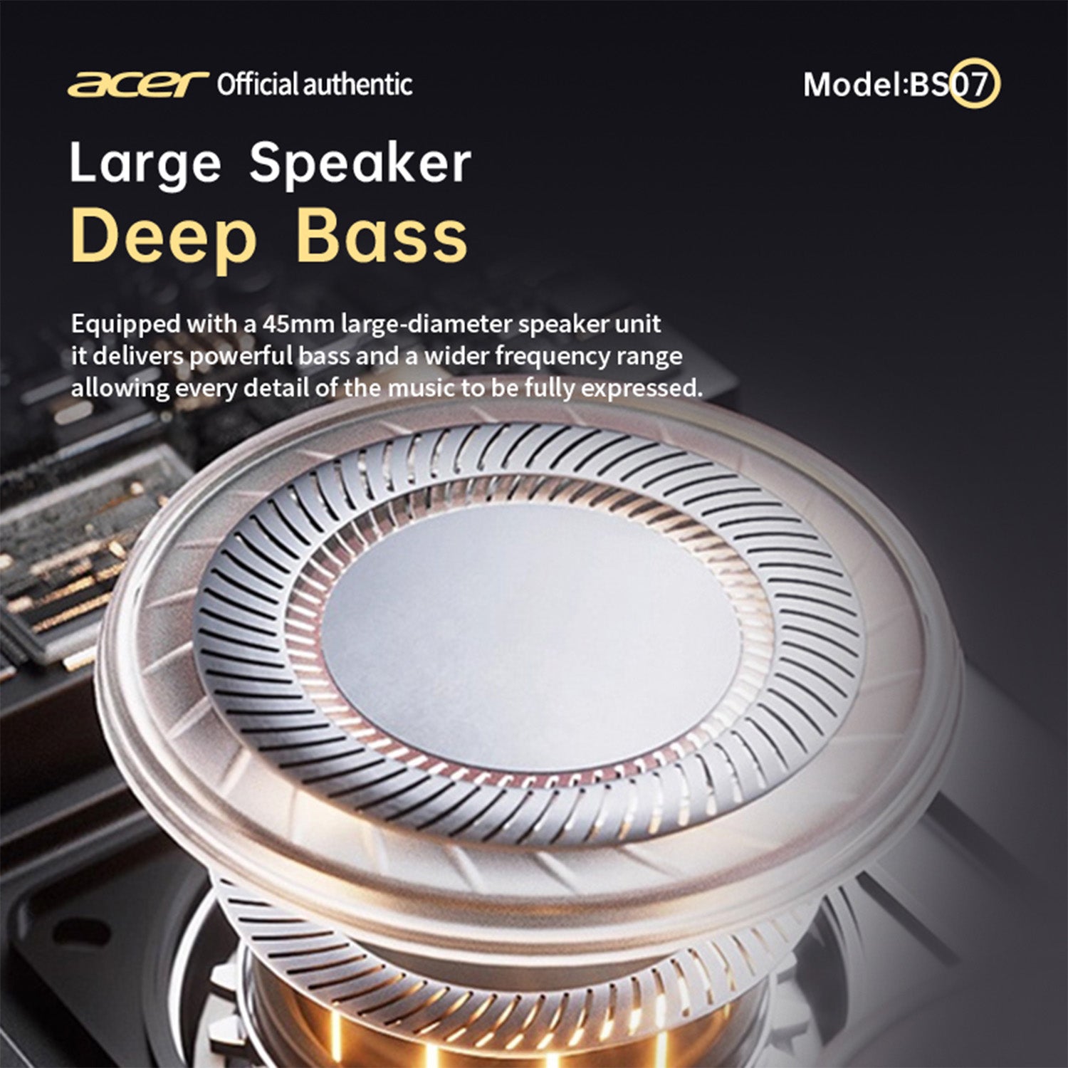 Acer OSK253 Wireless Speakers Dynamic Lighting Dual-Component Architecture Colorful Effects