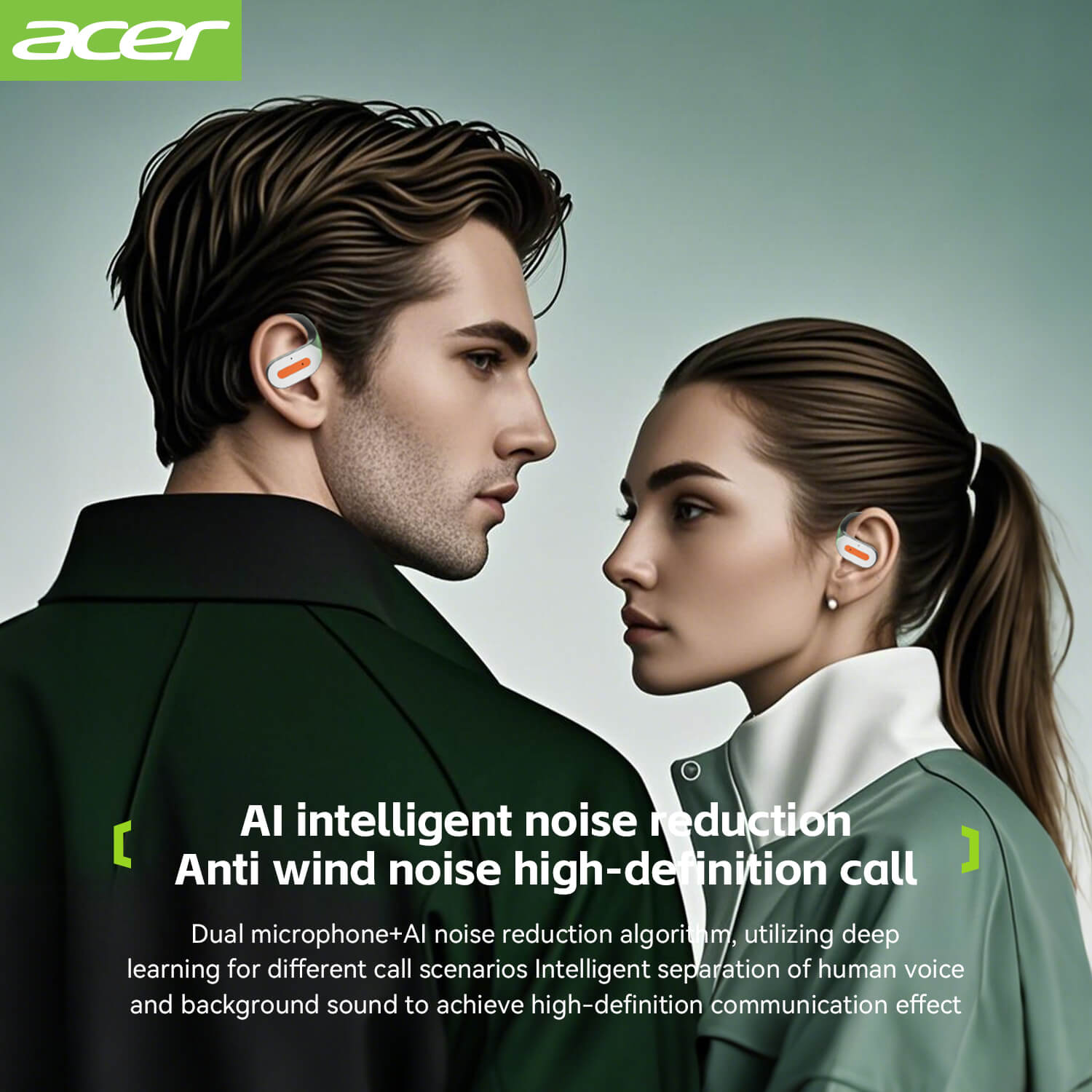 Acer OHR502 Wireless Earbuds Hanging Ear Sports Running Sweat Proof High Quality HIFI Audiophile Headphones