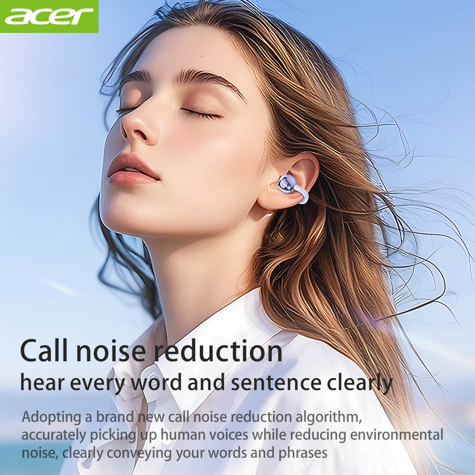 Acer OHR511 Wireless Earbuds 2025 New Clip On Ear Sports Running Long Life High Sound Quality