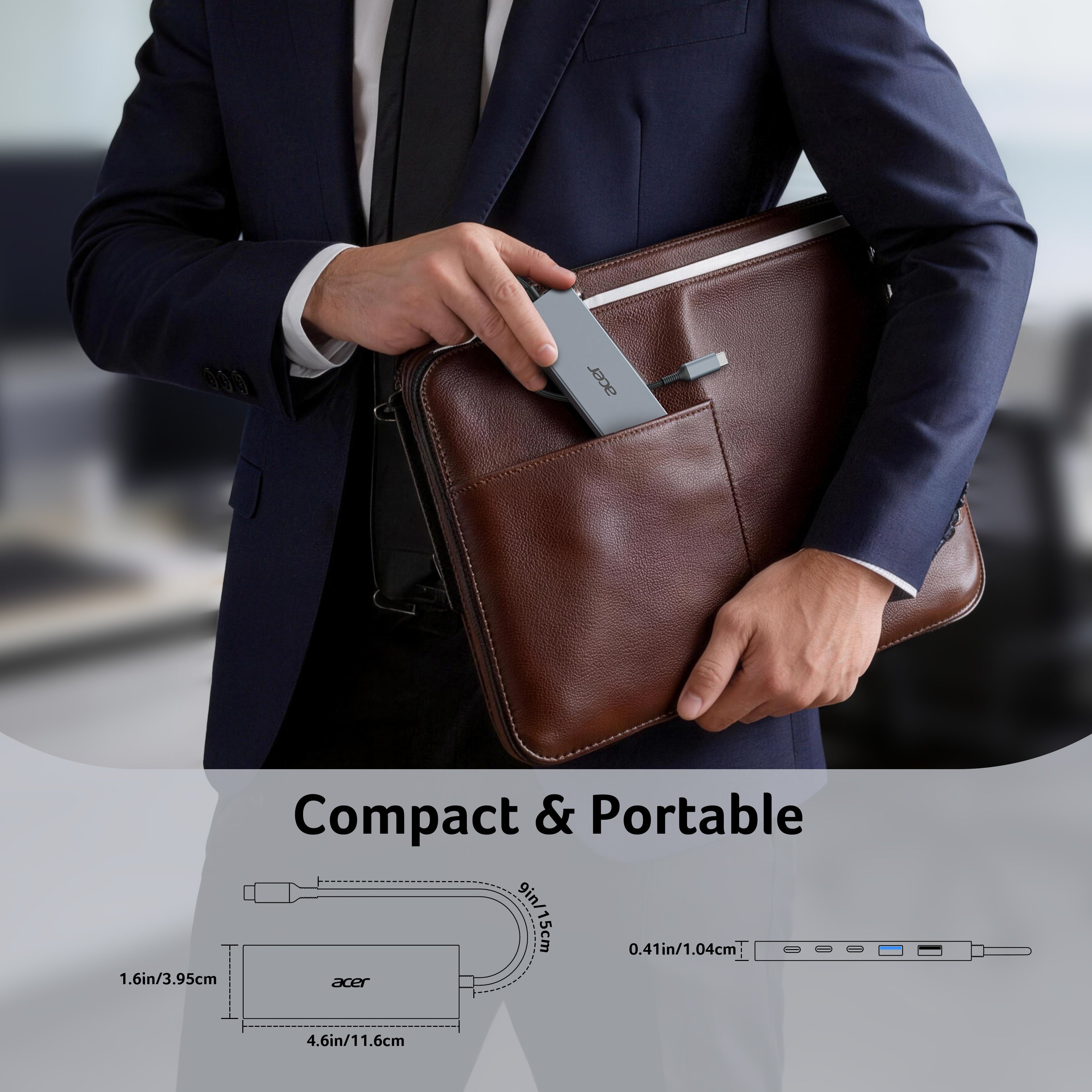 Acer 6-in-1 USB C Hub 10Gbps, USB C to HDMI Adapter 4K@60Hz