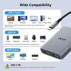 Acer 4-in-1 USB C Hub | Type C to Dual HDMI Adapter 4K@60Hz