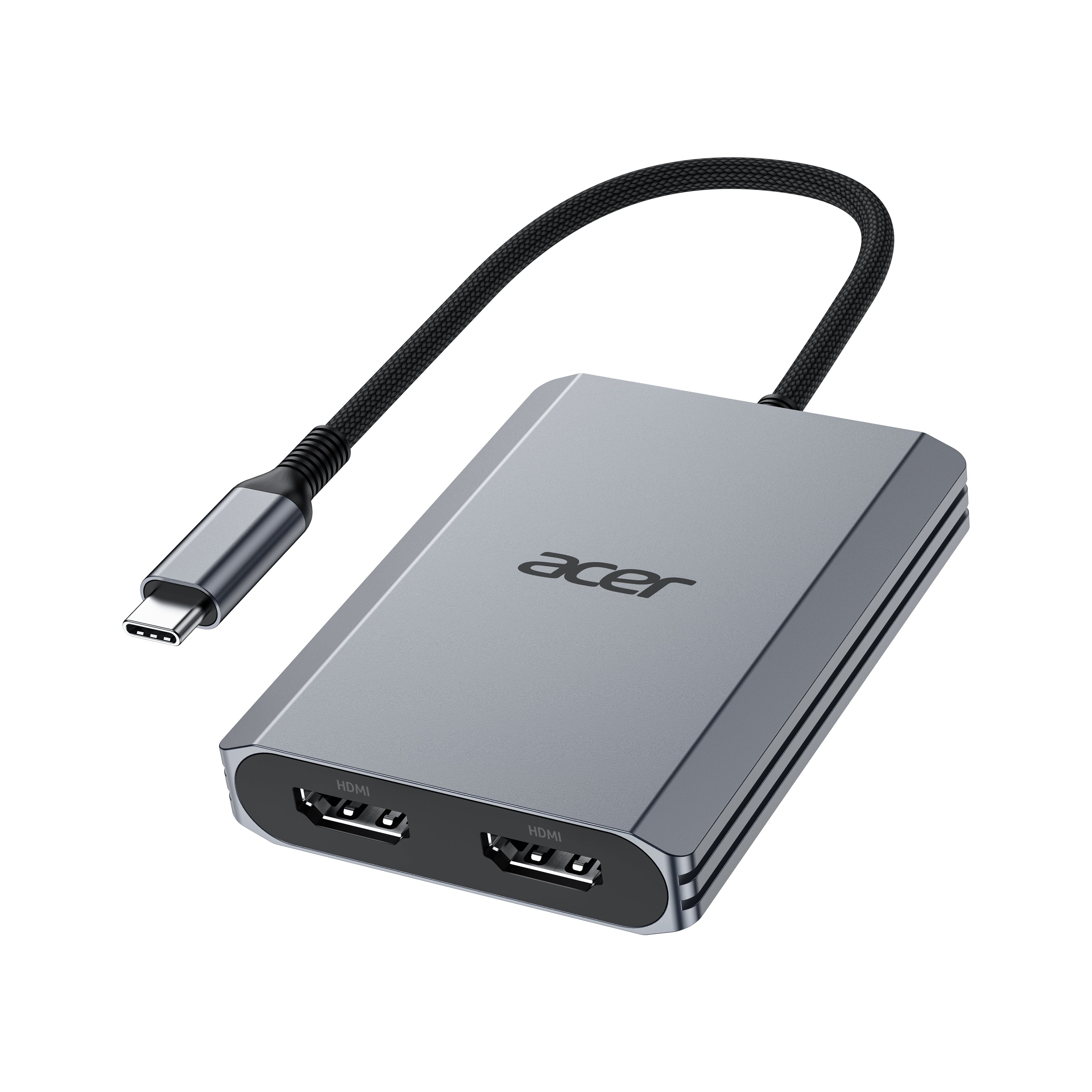 Acer 4-in-1 USB C Hub | Type C to Dual HDMI Adapter 4K@60Hz