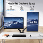 Acer Dual Monitor Arm for 17–32" Monitors | Gas Spring VESA Desk Mount