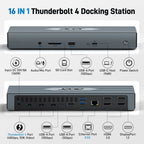 Acer Thunderbolt 4 Dock, 16 in 1 DisplayLink Docking Station 4 Monitor