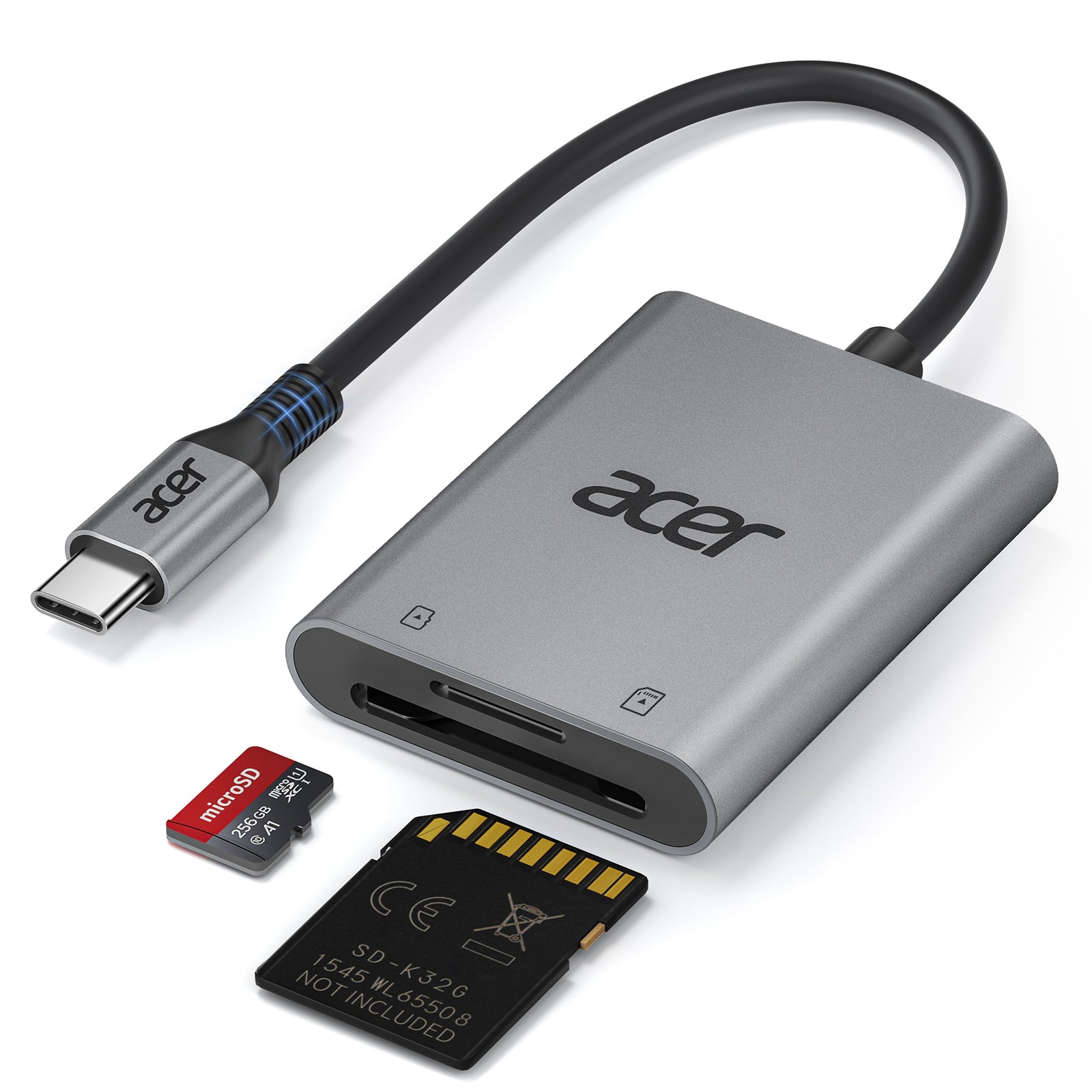 Acer USB-C 5Gbps Dual-Slot Aluminum SD Card Reader