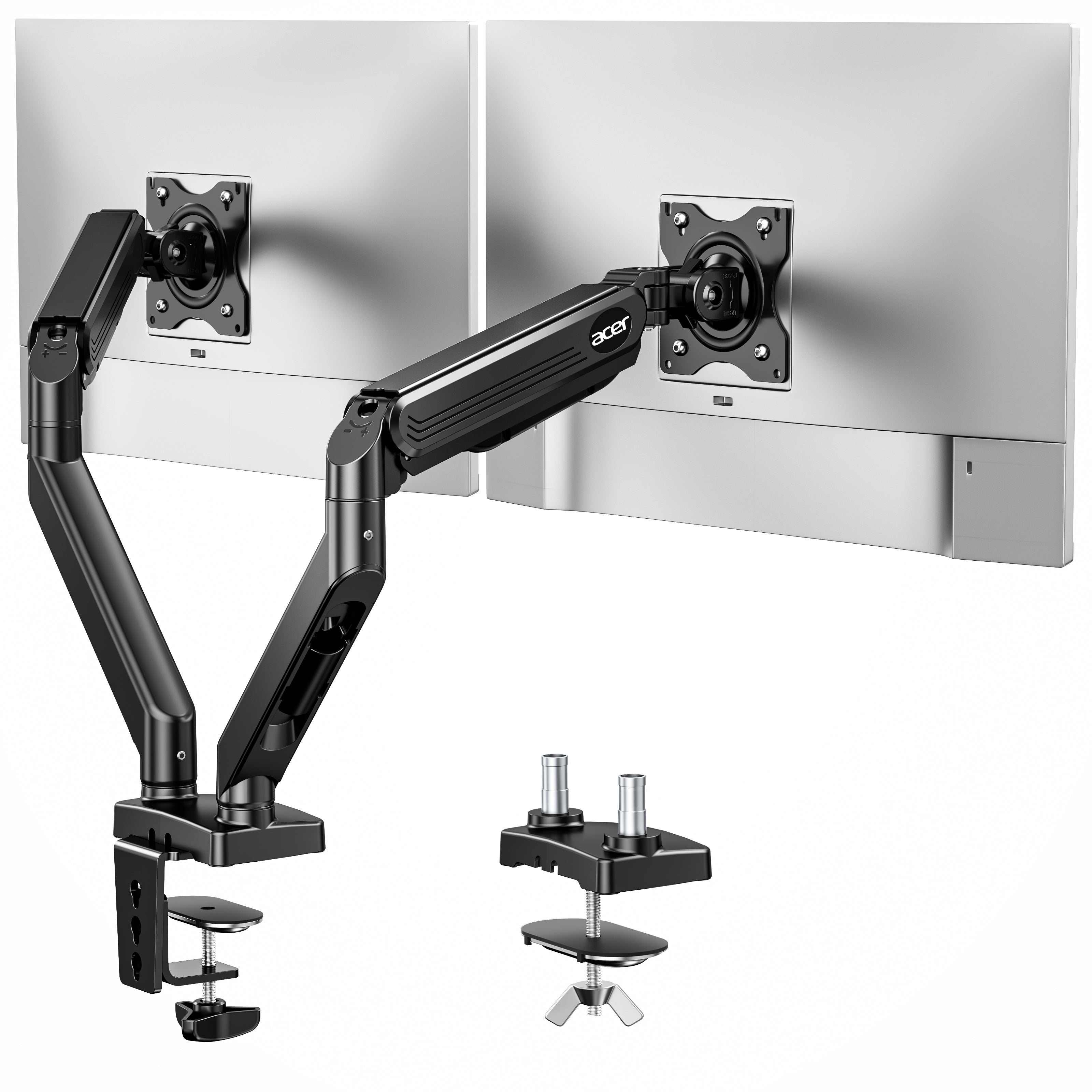 Acer Dual Monitor Arm for 17–32" Monitors | Gas Spring VESA Desk Mount