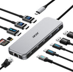 Acer 11-in-1 USB-C Docking Station | 8K DP, Triple 4K Displays, 10Gbps