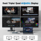 Acer Thunderbolt 4 Dock, 16 in 1 DisplayLink Docking Station 4 Monitor
