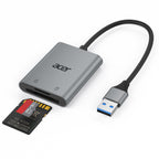 Acer USB-A 3.0 (5Gbps) Dual-Slot Aluminum SD Card Reader