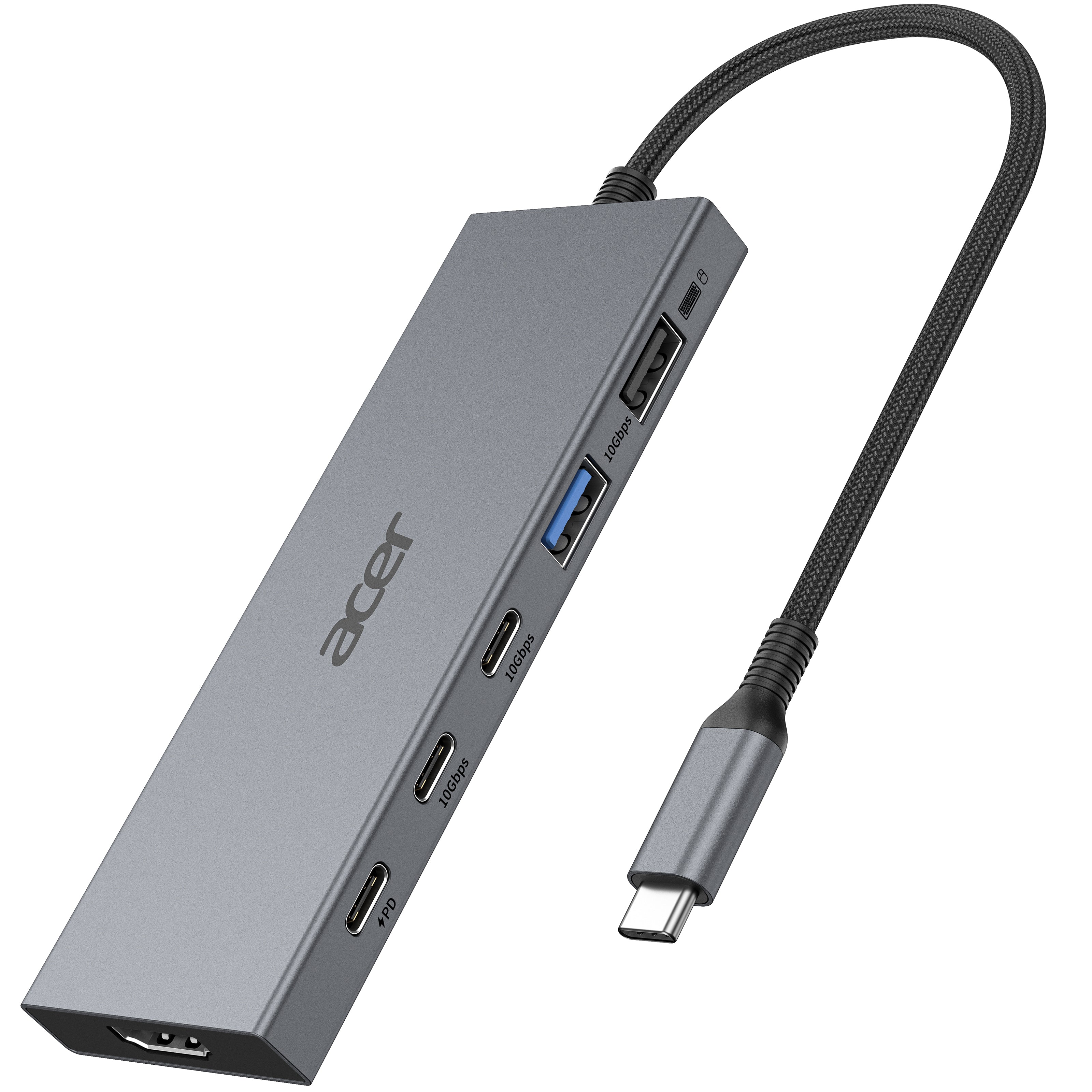 Acer 6-in-1 USB C Hub 10Gbps, USB C to HDMI Adapter 4K@60Hz