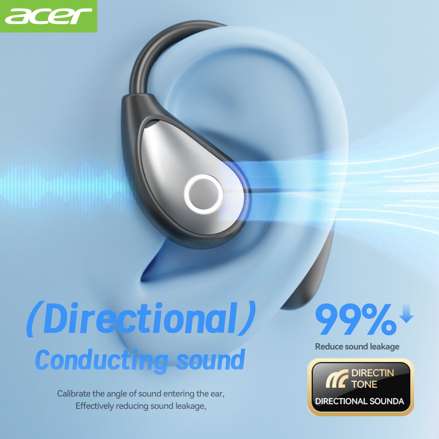 Acer OHR514 Wireless Earbuds Hanging Ear Sports Running Special 2025 New High Sound Quality Long Life Bass HIFI