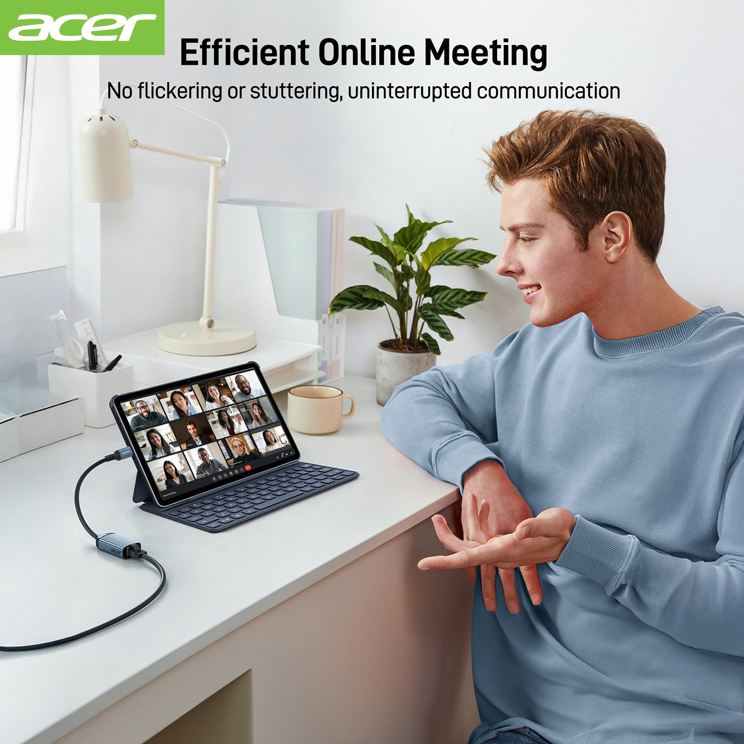 Acer Dock_option ODK440 Acer USB C to Ethernet Adapter, RJ45 to Type C Ethernet Converter(Thunderbolt 3/4 Compatible), 1Gbps Aluminum USB-C LAN Adapter