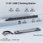 Acer 11-in-1 USB-C Docking Station for 3 Monitors |8K DP, Dual 4K HDMI, Ethernet