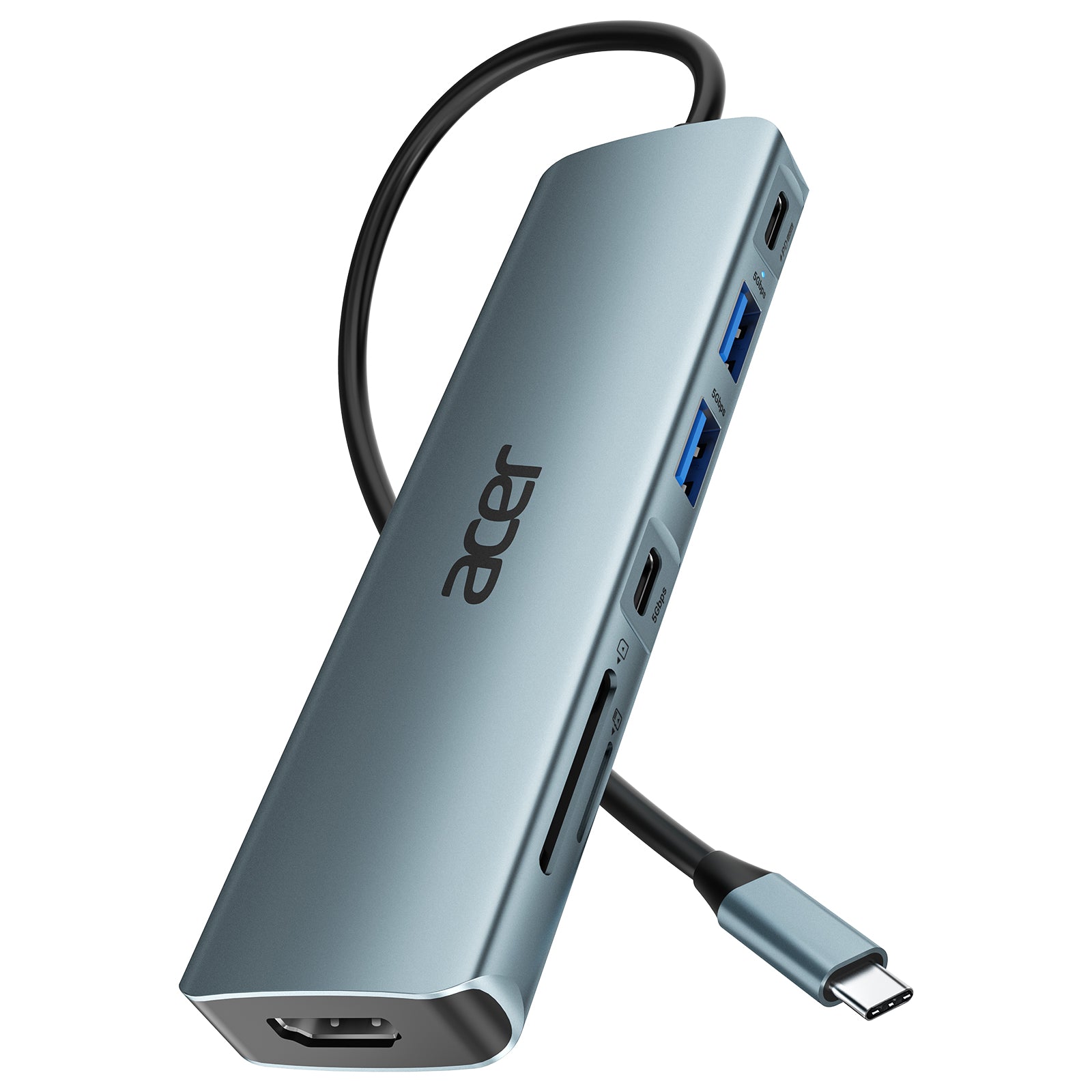 Acer 7-in-1 USB-C Hub  | 4K HDMI, 100W PD, 5Gbps Data, SD/TF Reader