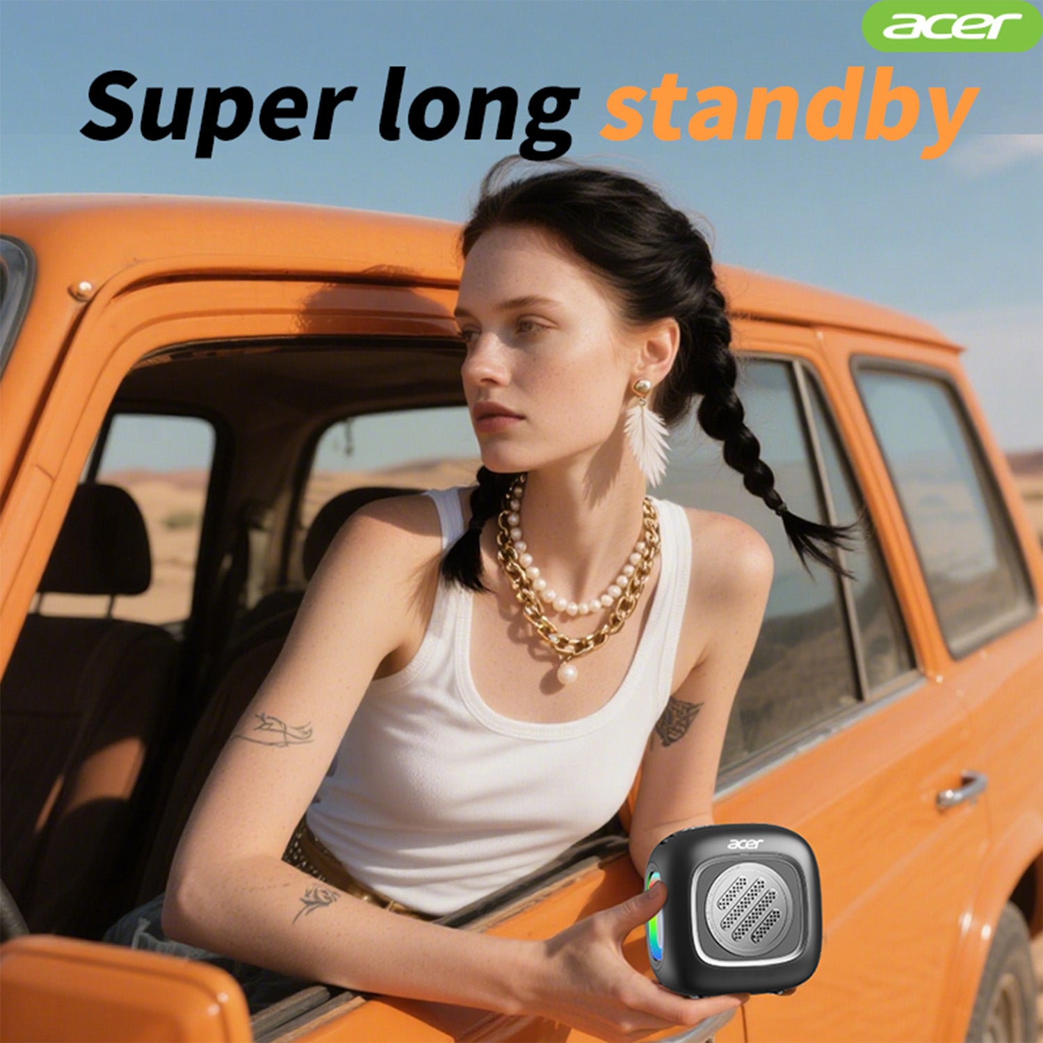 Acer OSK249 Outdoor Wireless Speakers Compact And Portable Super long Standby
