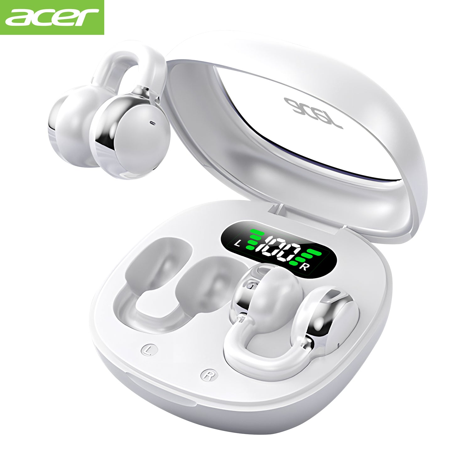 Acer OHR537 Wireless Earbuds 2025 New Clip On Ear Sports Running Long Life High Sound Quality No Sound Leakage