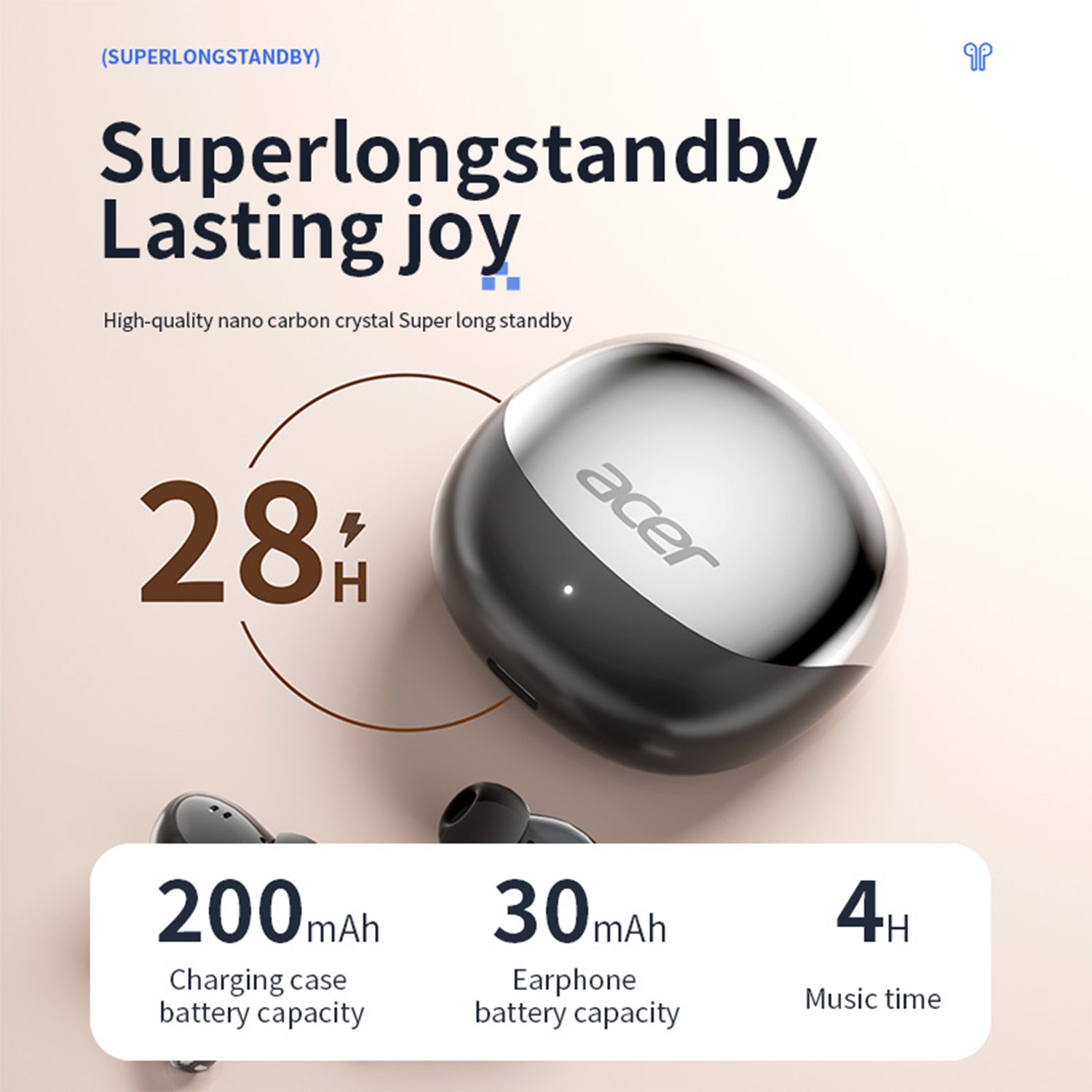 Acer OHR546 Wireless Earbuds HiFi High-definition Stereo Sound Comprehensive Compatibility