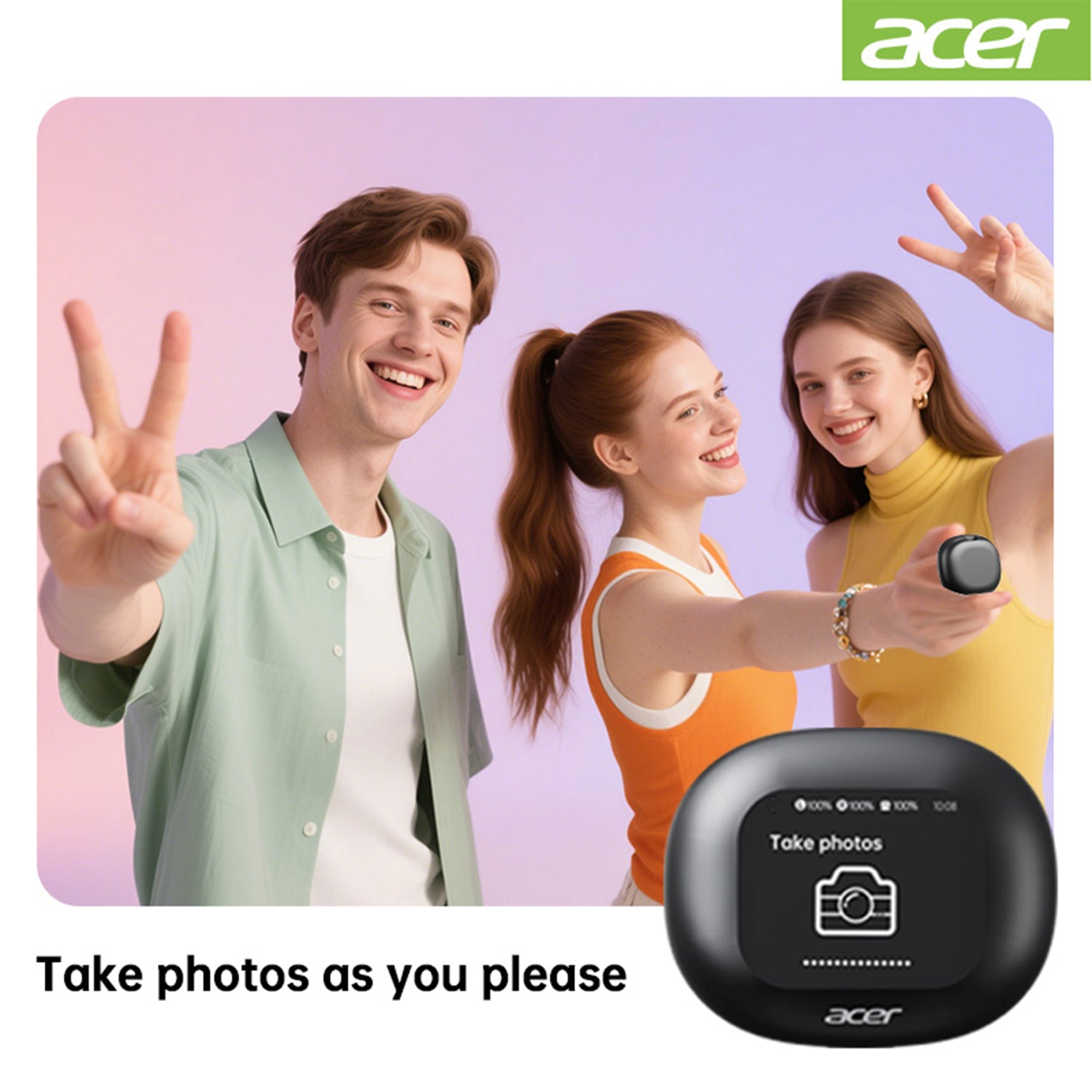 Acer OHR549 Wireless Earbuds 2025 New Clip On Ear Minimalist Design Noise Reduction All Day Standby