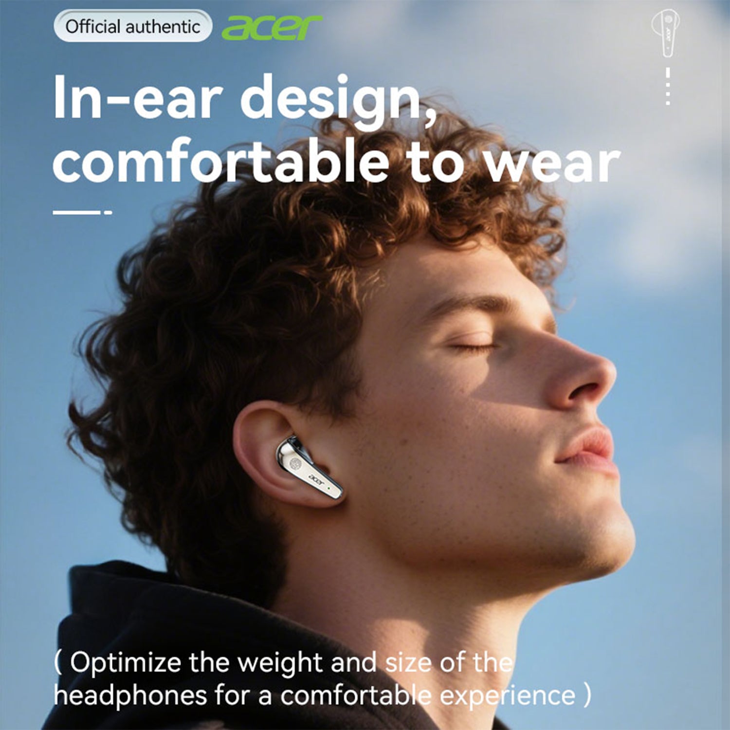 Acer OHR554 Wireless Earbuds HiFi High-definition Stereo Sound Extra Large Dynamic Circle