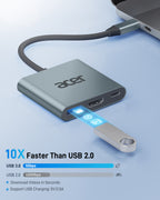 Acer USB-C 3-in-1 Hub | 4K HDMI, 5Gbps USB 3.0, 100W PD