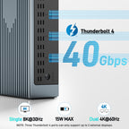 Acer Thunderbolt 4 Dock, 16 in 1 DisplayLink Docking Station 4 Monitor