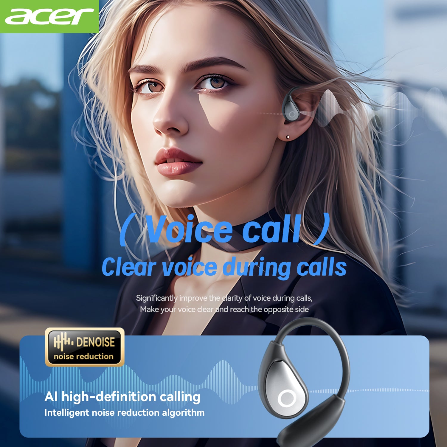 Acer OHR514 Wireless Earbuds Hanging Ear Sports Running Special 2025 New High Sound Quality Long Life Bass HIFI