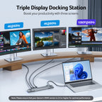 Acer 11-in-1 USB-C Docking Station for 3 Monitors |8K DP, Dual 4K HDMI, Ethernet