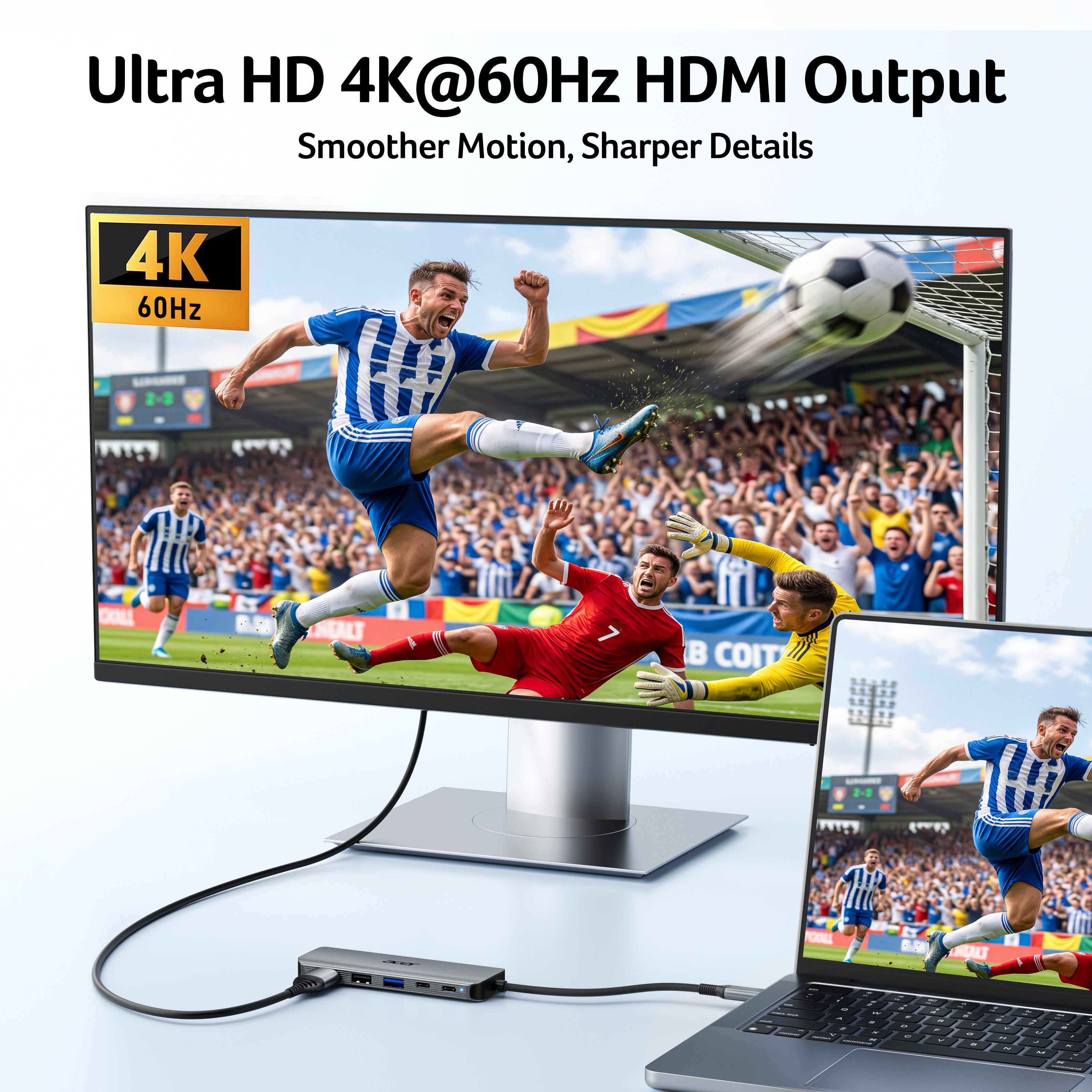 Acer 5-in-1 USB-C Hub | 4K@60Hz HDMI, 5Gbps Data, 100W PD