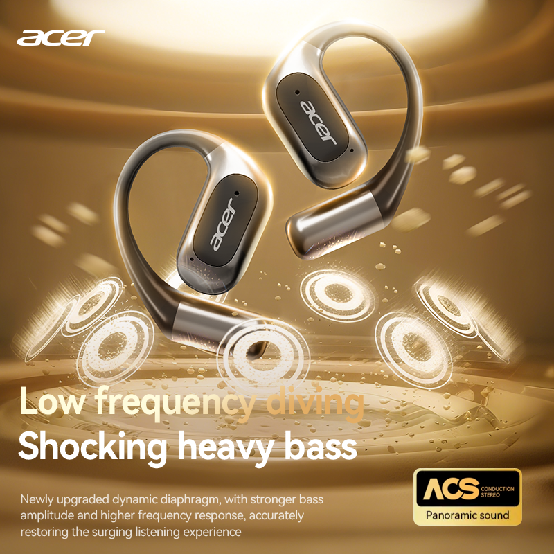 Acer OHR543 Bluetooth Wireless Earbuds Sports Running Gaming Ultra-long Life Long Wear Without Pain