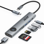 Acer 7-in-1 USB-C Hub | 4K@60Hz HDMI, 5Gbps Data, SD/MicroSD, 100W PD