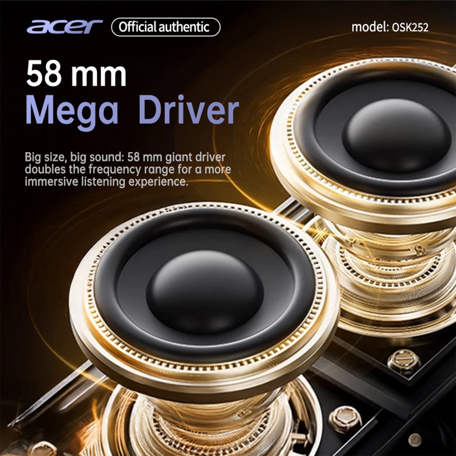 Acer OSK252 Wireless Speakers Audio Output Surround Stereo Multiple Flashing Modes
