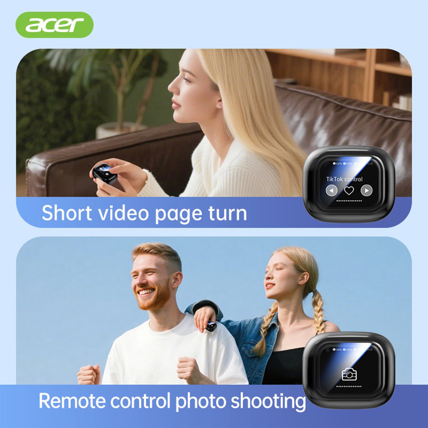 Acer OHR541 Wireless Earbuds Multiple Noise Reduction Surround Sound Sports Running Long Life Smart Screen Headphones