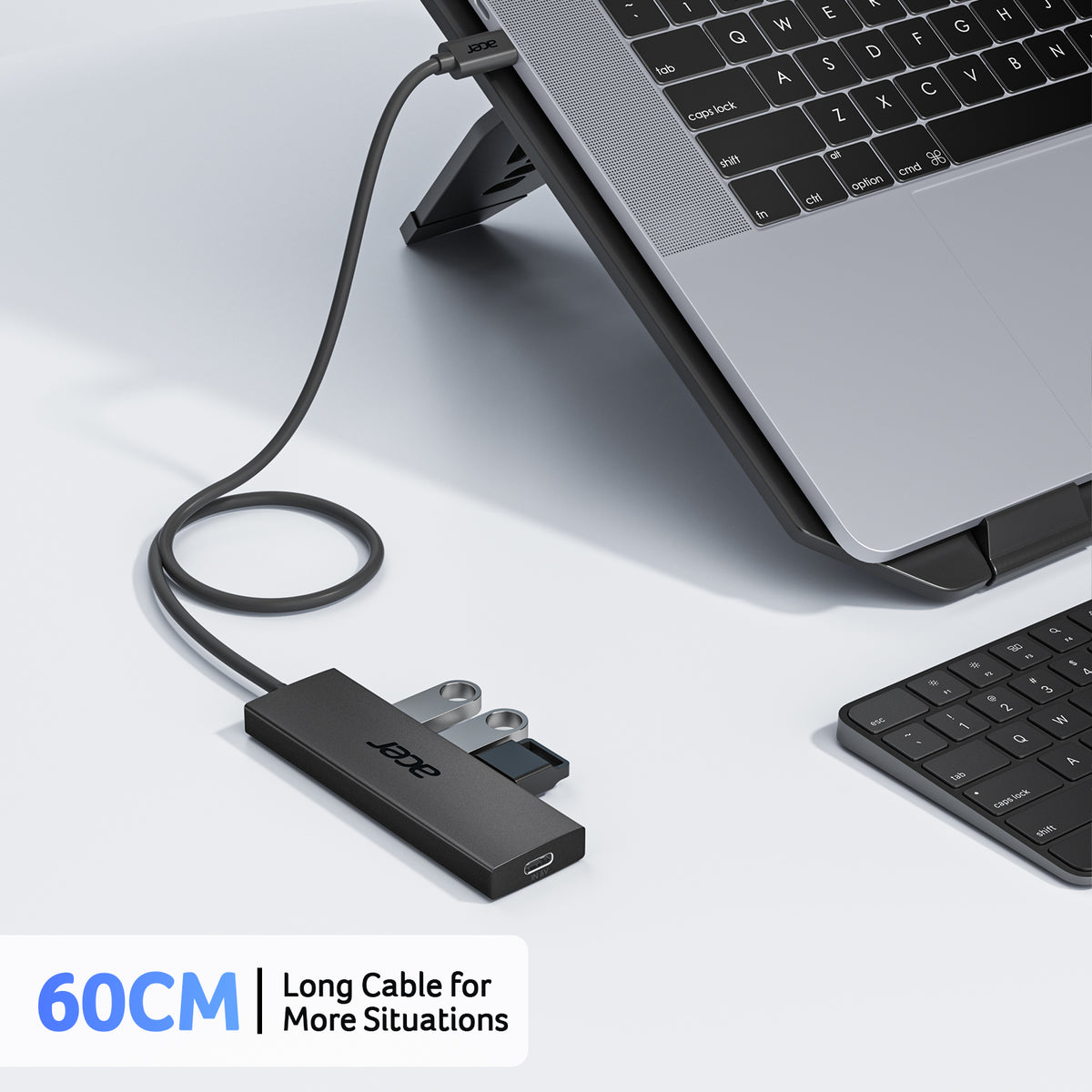 Acer 4-Port USB 3.0 Hub with USB-C Power Port | USB-A Expansion Hub