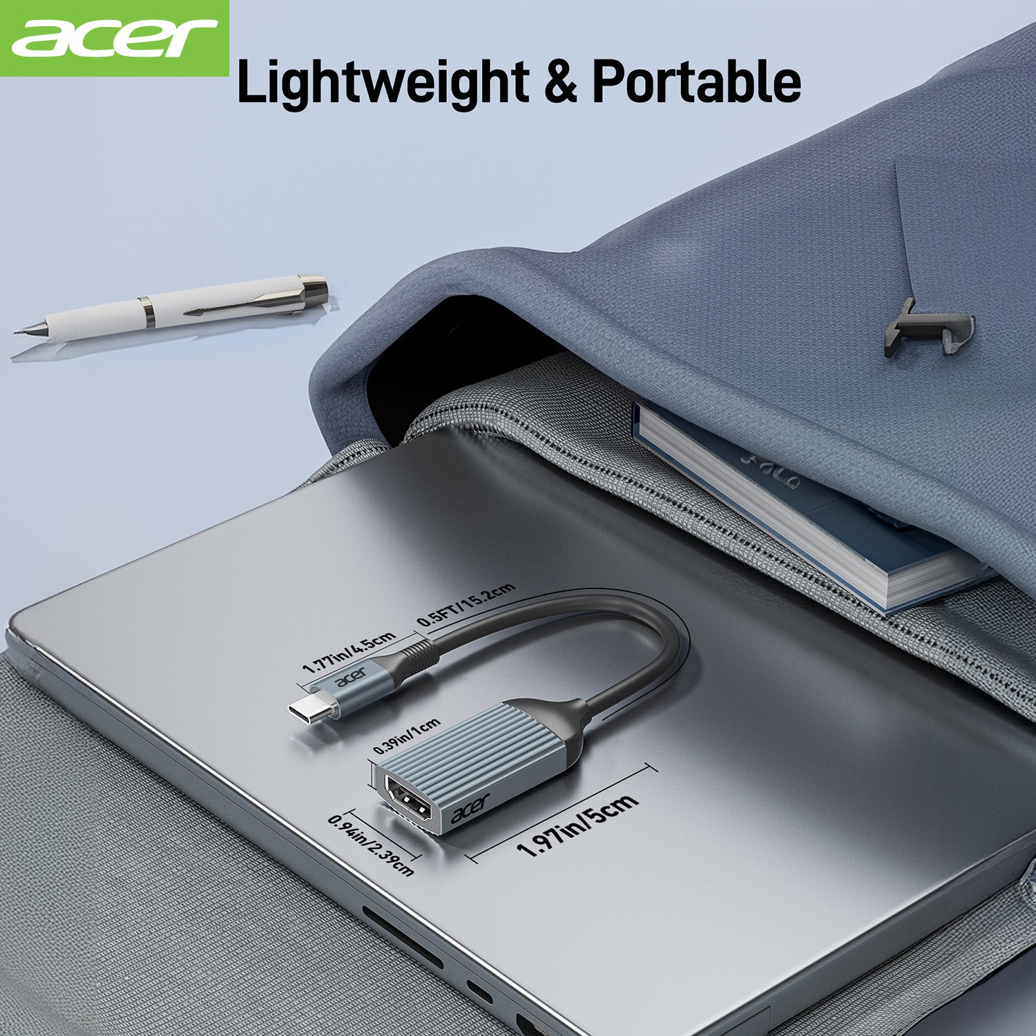 Acer Dock_option ODK410 Acer USB-C to HDMI Adapter 4K@60Hz, 2 Pack (High Speed, Thunderbolt 3/4) Type C to HDMI Converter Compatible with MacBook Pro/Air, iPhone 16 15 Pro/Max, iPad Pro/Air, Surface, Dell XPS, Chromebook