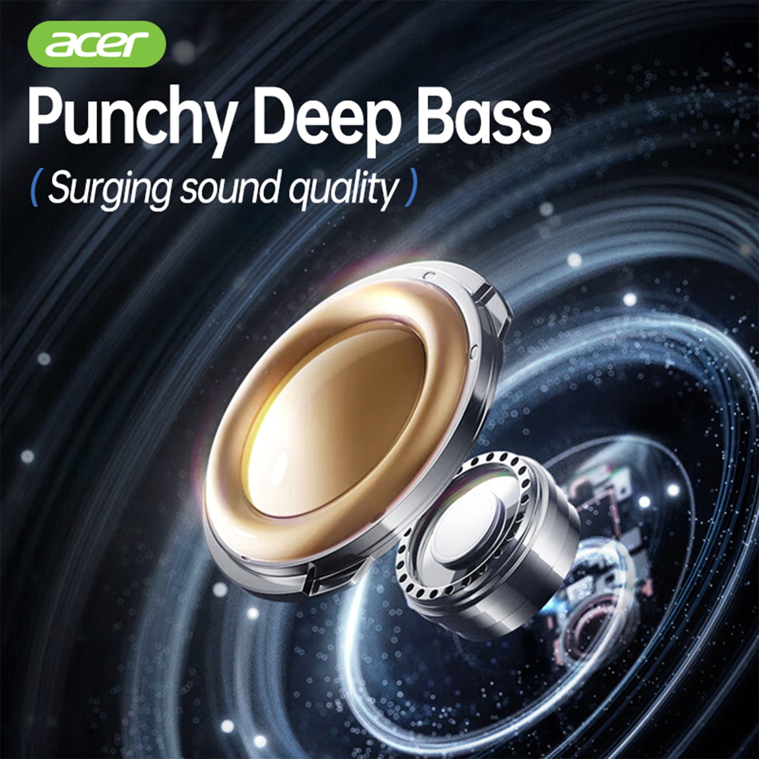 Acer OHR539 Wireless Earbuds Hanging Ear Sports Running Sweat Proof High Quality HIFI Audiophile Headphones