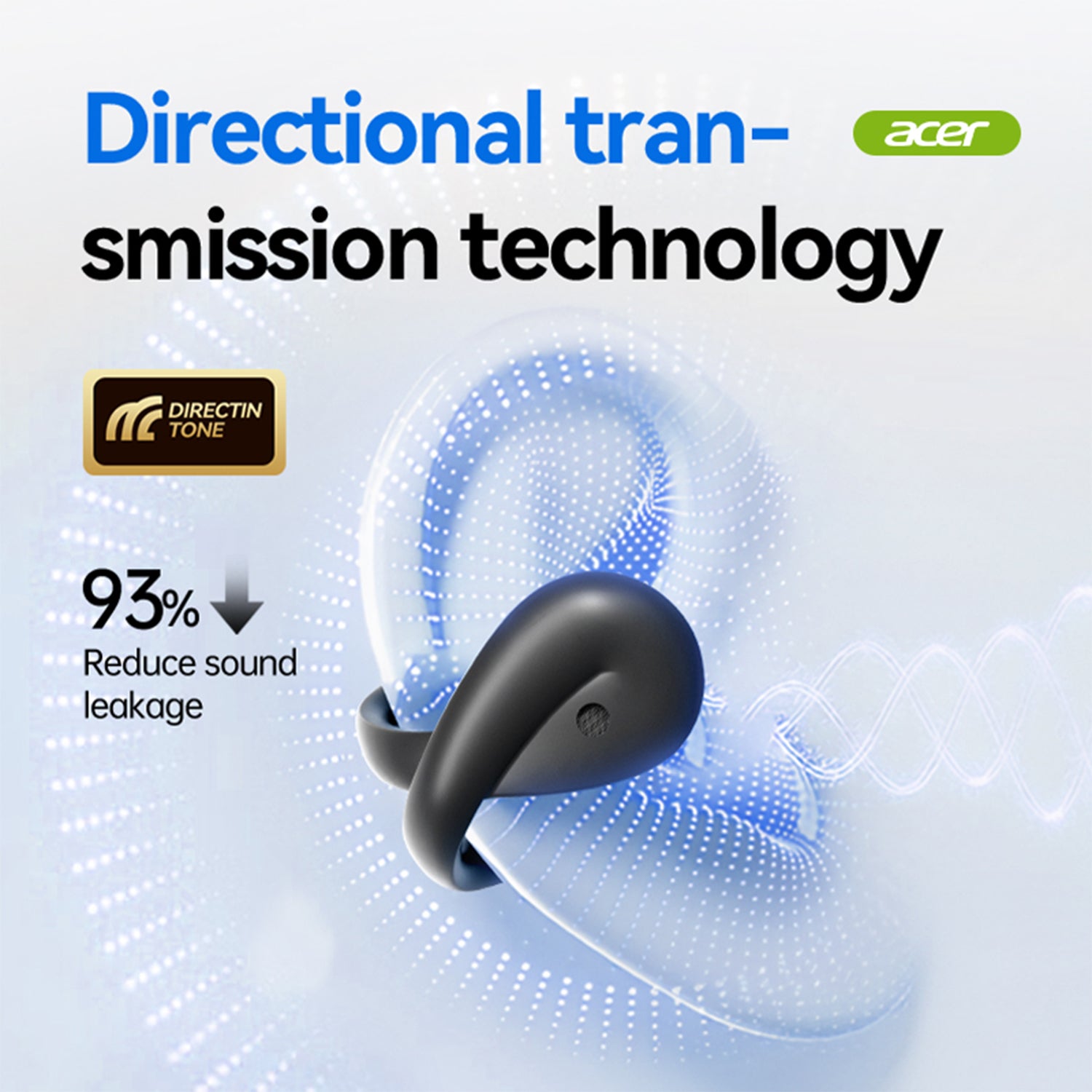 Acer OHR555 Wireless Earbuds 2025 New Clip On Ear Surround Sound High Fdelity Immersive Experience