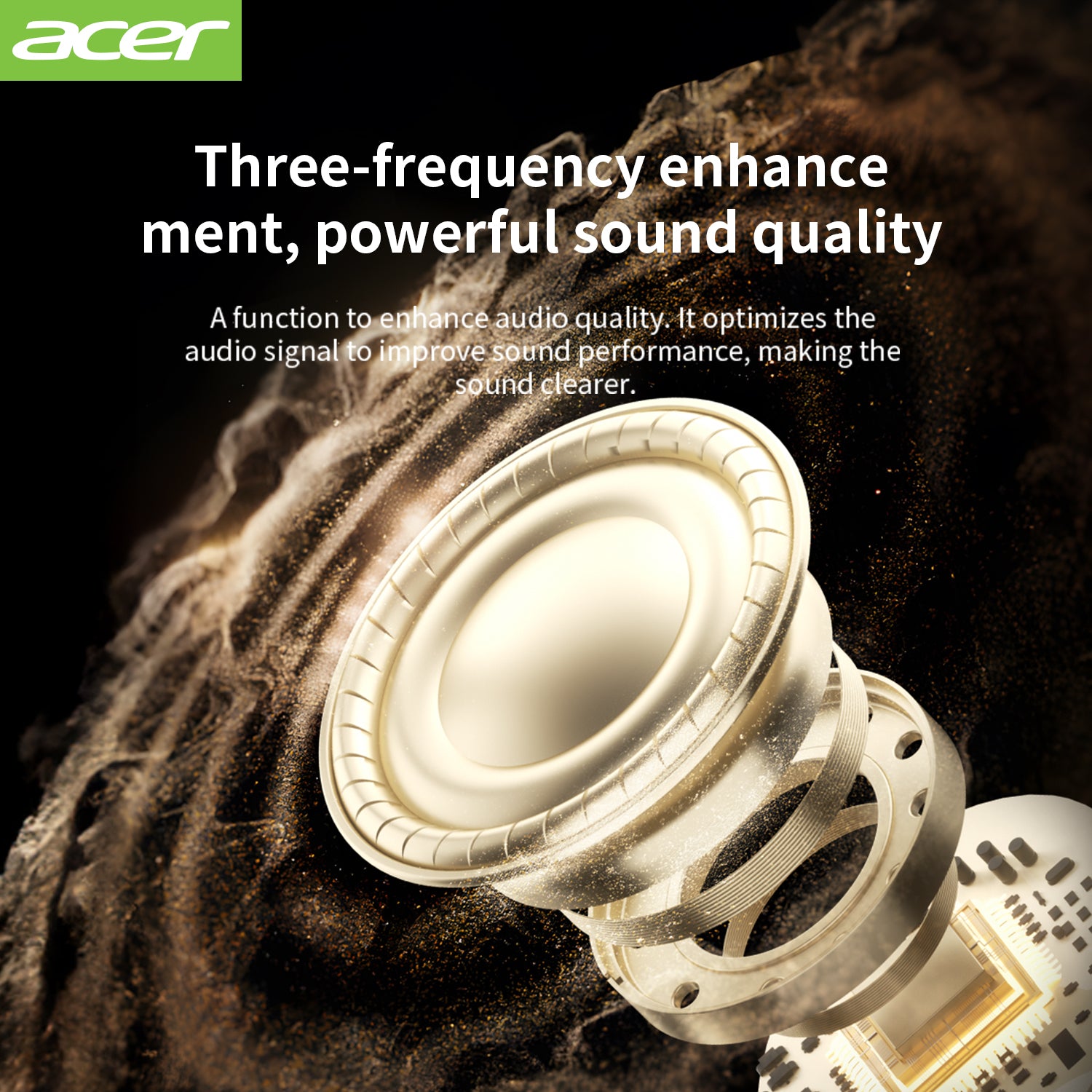 Acer OHR504 Bluetooth Wireless Earbuds Noise Cancellation Immersive Audio Experience Long Wear Without Pain
