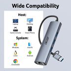 Acer USB 3.0 Ethernet Adapter 1Gbps | 3 USB Ports, Gigabit Network Hub
