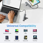 Acer 5-in-1 USB-C Hub | 4K HDMI Adapter with 3 USB-A Ports , 100W PD Charging
