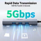 Acer USB 3.0 Ethernet Adapter 1Gbps | 3 USB Ports, Gigabit Network Hub