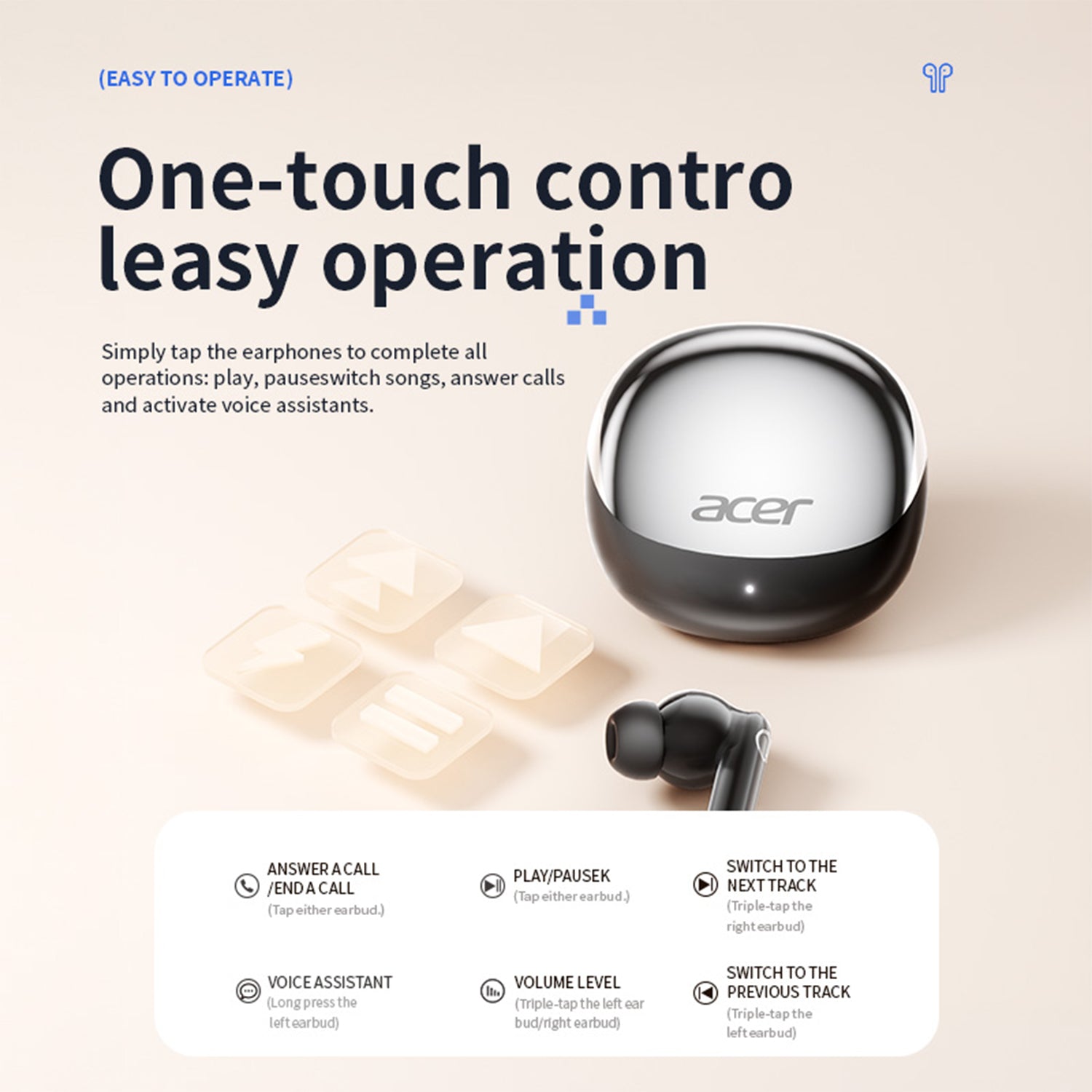 Acer OHR546 Wireless Earbuds HiFi High-definition Stereo Sound Comprehensive Compatibility