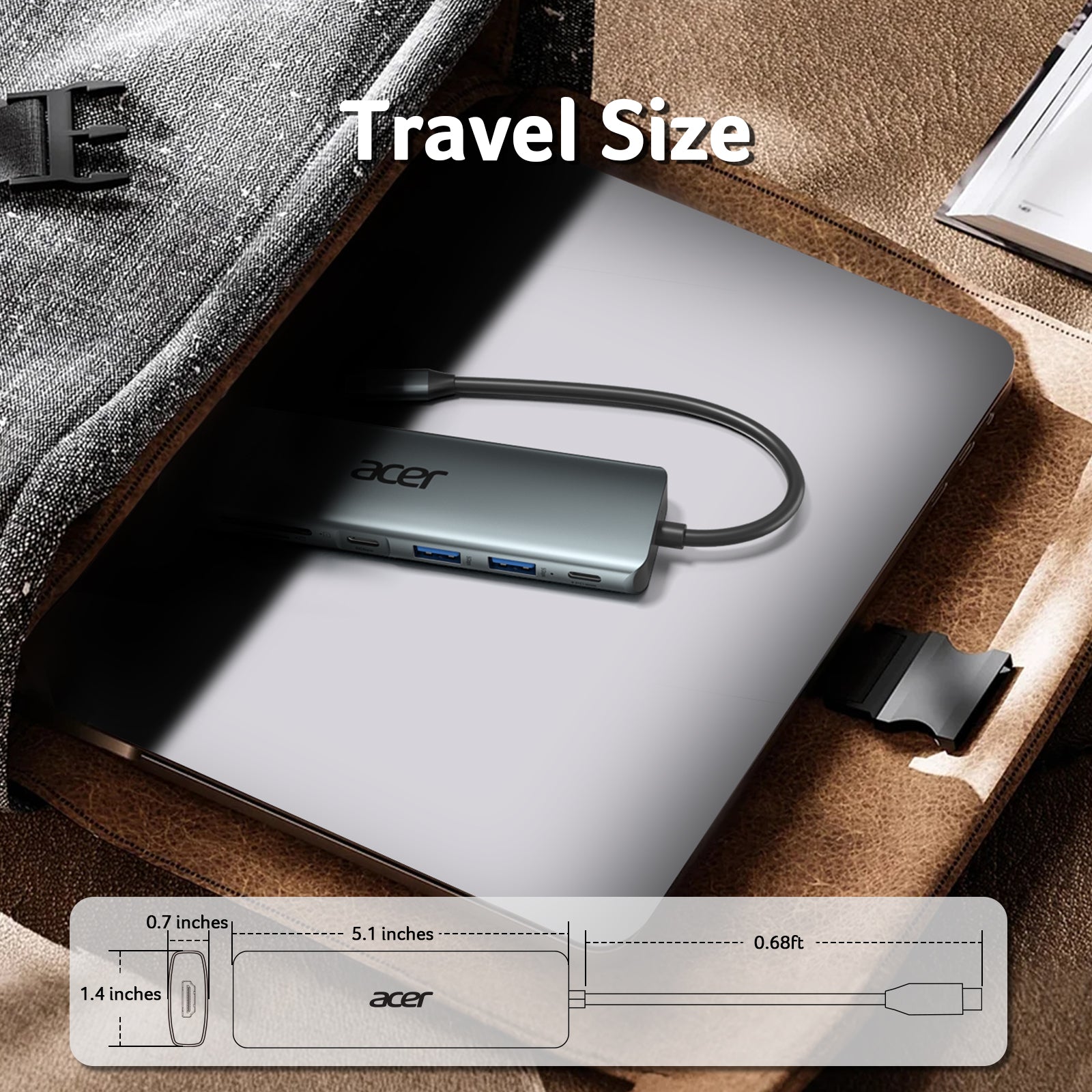 Acer 7-in-1 USB-C Hub  | 4K HDMI, 100W PD, 5Gbps Data, SD/TF Reader