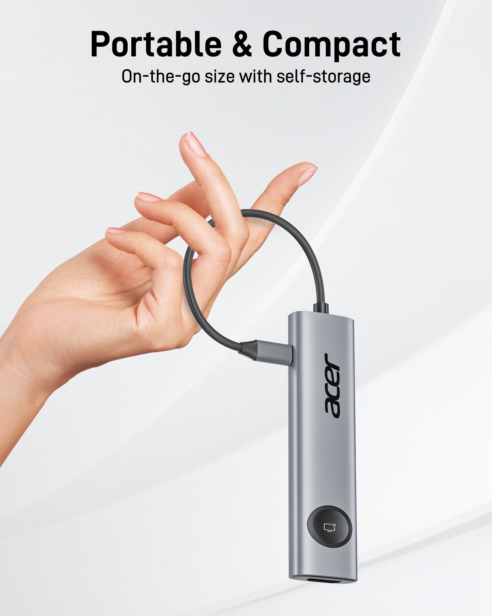 Acer 7-in-1 USB-C Hub | 4K@60Hz HDMI, 5Gbps Data, SD/MicroSD, 100W PD