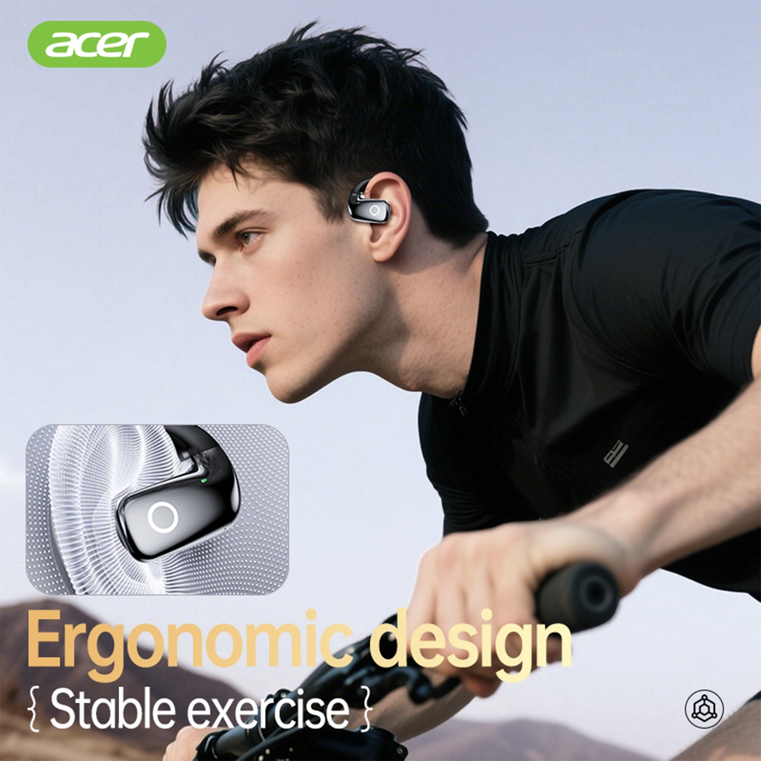 Acer OHR547 Wireless Earbuds 2025 New Clip On Ear Directional Sound Punchy Deep Bass