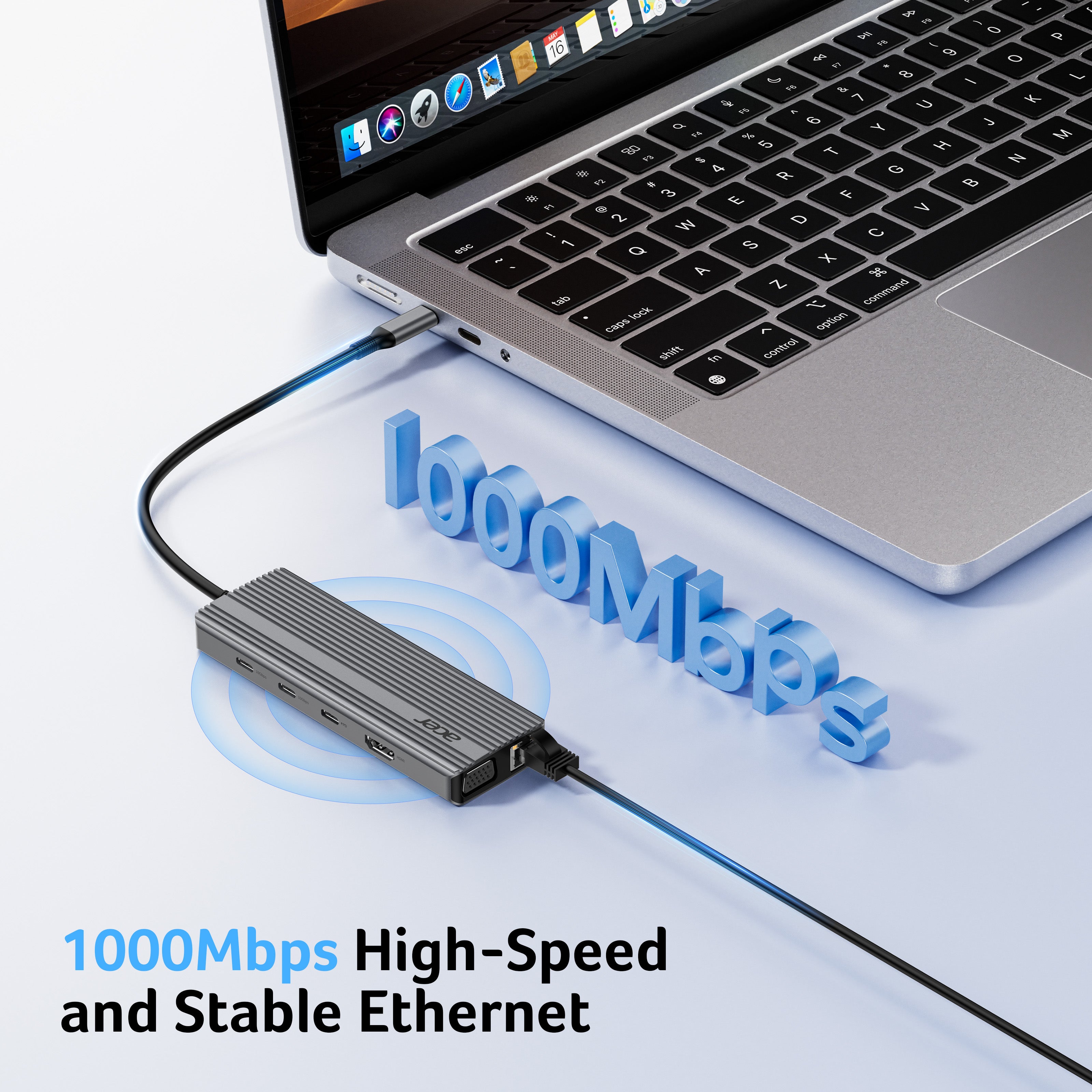 Acer 11-in-1 USB-C Hub | 4K@60Hz HDMI, VGA, 10Gbps USB-C & 5Gbps USB-A Multiport Adapter